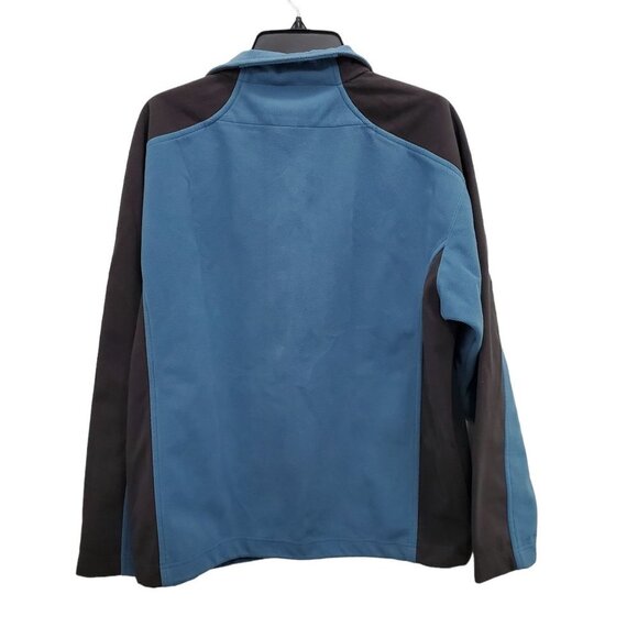 Stormtech Men's Blue & Black Softshell Fleece Feel Weather Zip Front Jacket Sz M - Picture 6 of 6